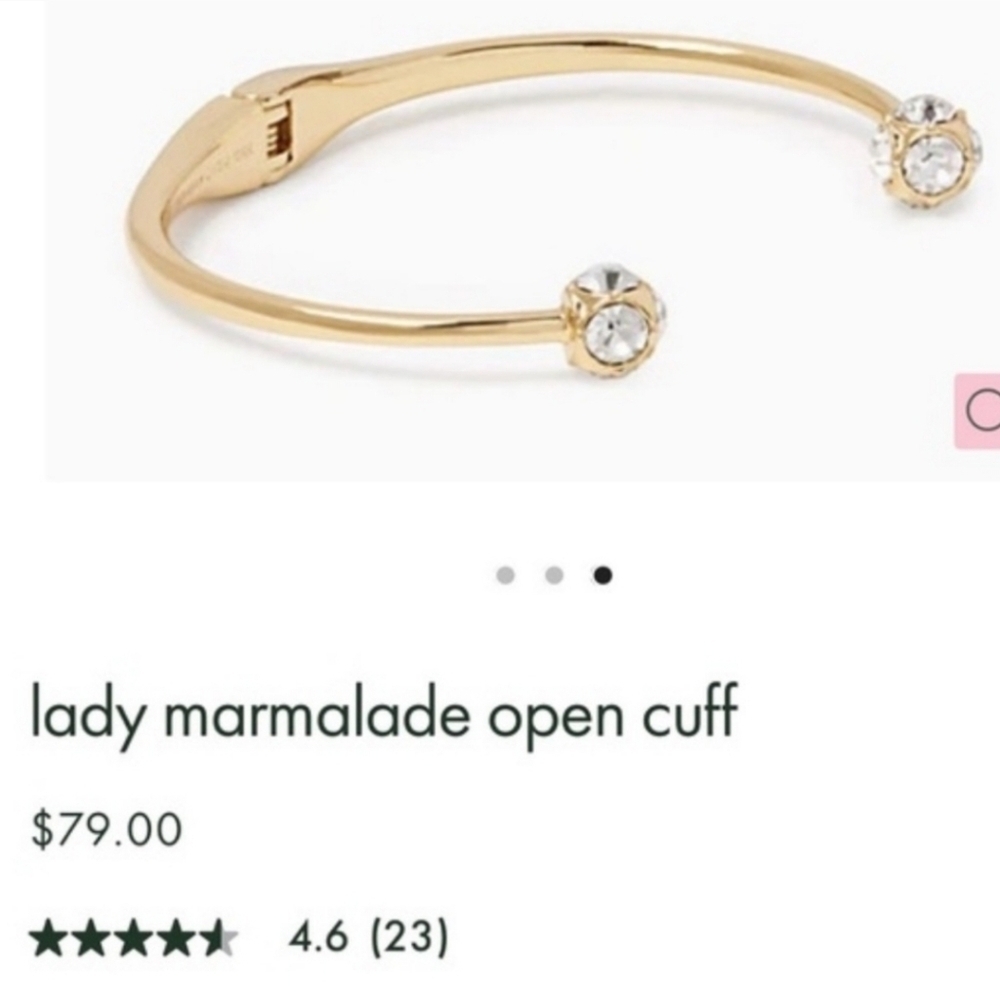 💛▪️Kate Spade▪️ lady marmalade gold-tone hinge cuff bracelet - Picture 4 of 6
